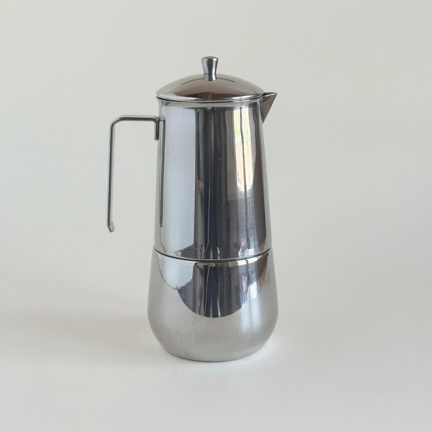 Gnutti Moka 6 cups · stainless steel · 1980s Italian Brescia · L'Officina General Store