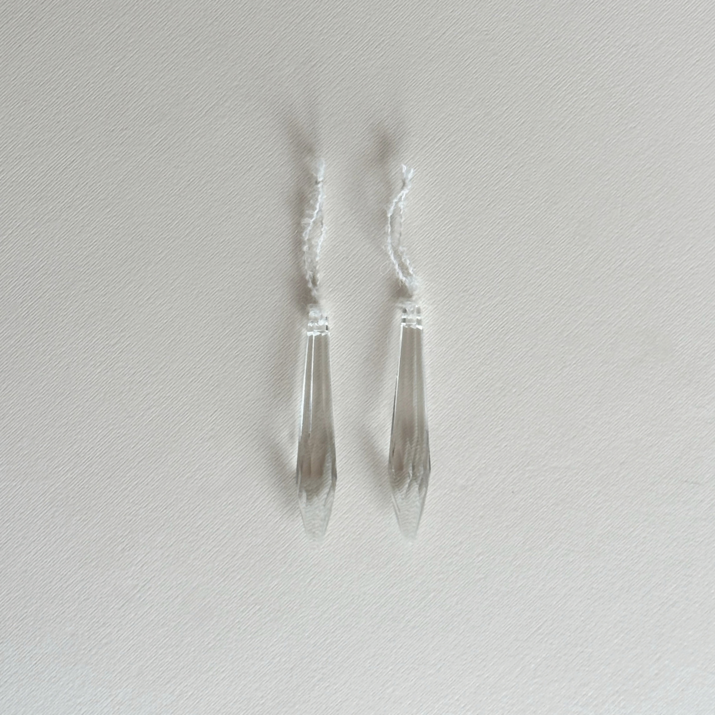 Ornement Goutte en Cristal | Verre de Lustre Recyclé · Lot de 2