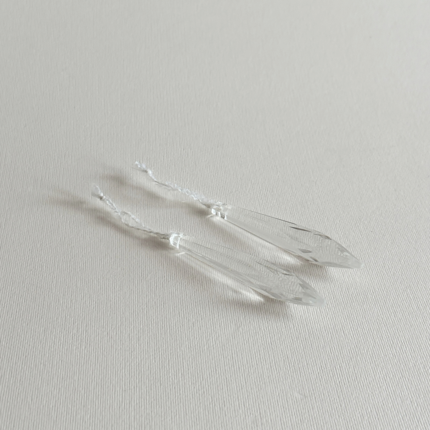 Ornement Goutte en Cristal | Verre de Lustre Recyclé · Lot de 2