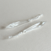 Stalactite clear glass Christmas ornaments, set of 2, from 1950s Italian chandeliers, by L'Officina
