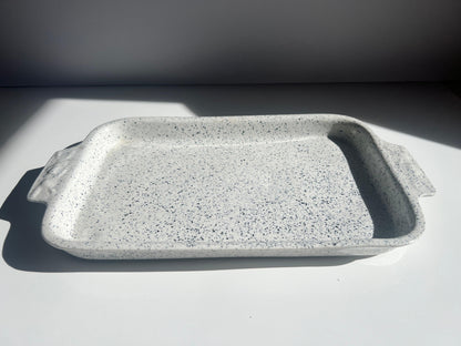 Serving Tray with Blue indigo scattered print - L'Officina General Store 