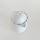 White ceramic teapot · lid detail · flush fit · L'Officina General Store