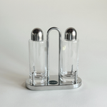 Alessi – Oil & Vinegar Cruet – Glass & Stainless Steel – Clear & Silver