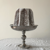 Metal Cake stand with Beaded Trim