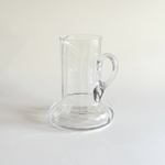 Mid-century handblown carafe showing the vertical optic-rib detail