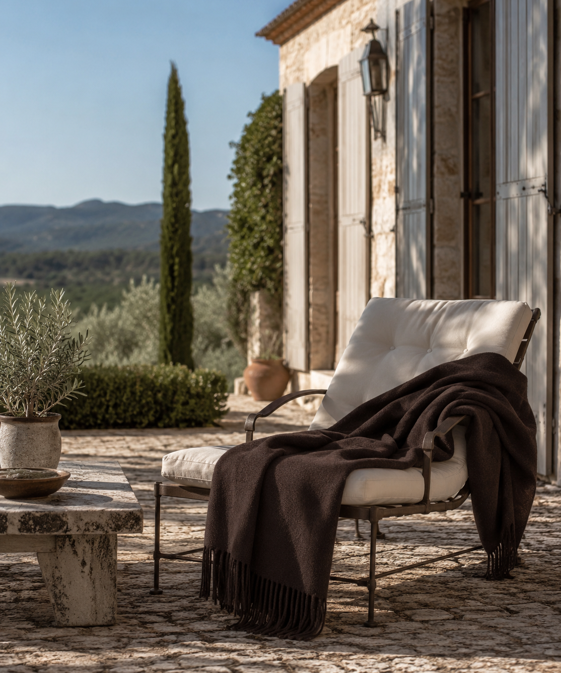 Brown 100% cashmere throw blanket 200x140 cm lightweight warm soft
