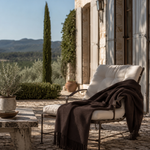 Luxury throw blanket WARM WHISPER 100% cashmere brown soft and warm