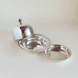 English Silver Plated Vegetable Dish | Antique · With Lid & Trays