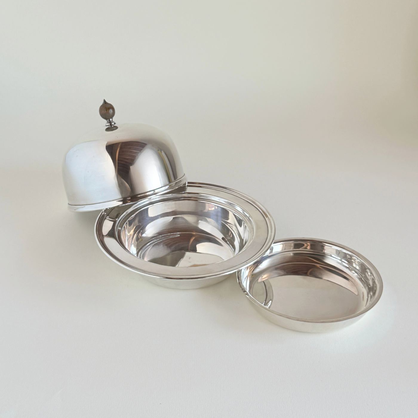 English Silver Plated Vegetable Dish | Antique · With Lid & Trays