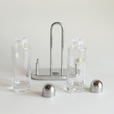 Alessi – Oil & Vinegar Cruet – Glass & Stainless Steel – Clear & Silver