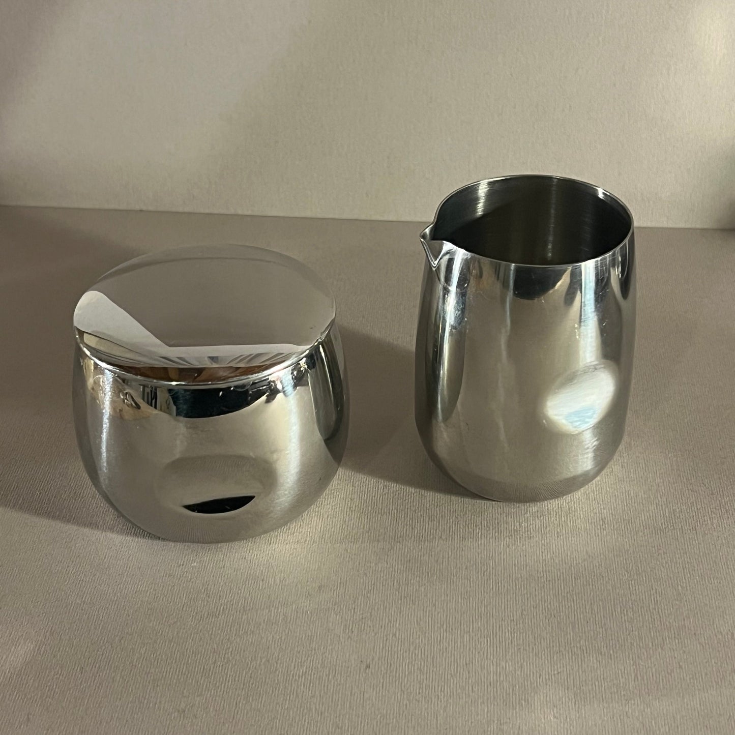 AMC Stainless steel Coffee cups with creamer and sugar dispenser - L'Officina General Store 