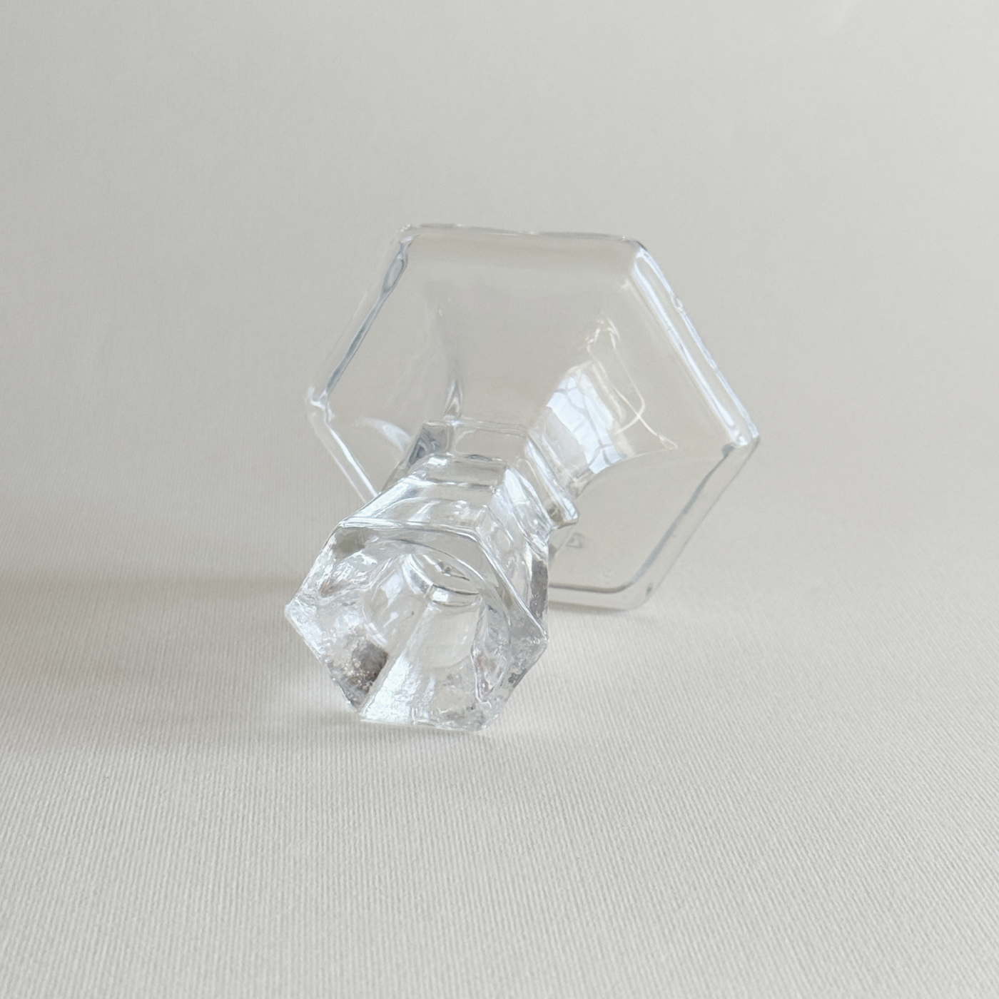 Bougeoir en verre hexagonal | Style chambre