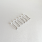 Clear Bohemian pressed glass cutlery rests that keep knife and fork off the table linen, Czechia 1990s