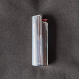 Sterling Silver 925 Bic Lighter Stripe Case