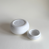 L'Officina Pre-Loved lidded candy box in white porcelain for the sideboard or dressing table