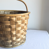 Cesto Rotondo in Rattan Intrecciato | Grande Italiano