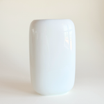 White porcelain Scherzer vase from Bavaria, rectangular minimalist form with softly rounded edges