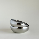 AMC polished Metal Bowls  Large stainless steel set of 2