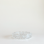 Cristal d'Arques Courcelle ashtray in clear lead-free crystal with deep radial cut pattern, 15 cm