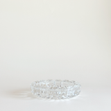 Cristal d'Arques Courcelle ashtray in clear lead-free crystal with deep radial cut pattern, 15 cm