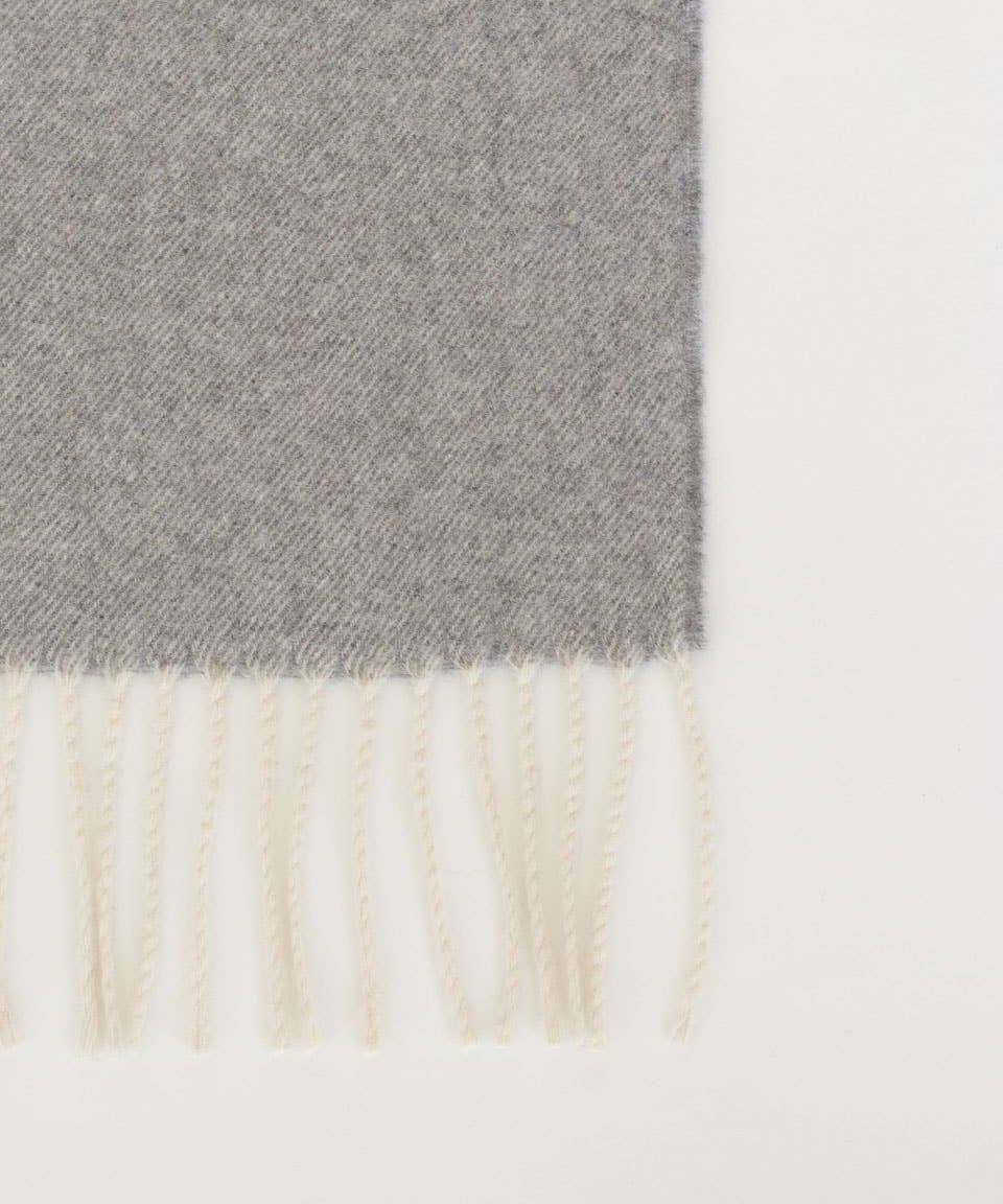 Cashmere Merino Wool Throw Blanket | Grey · 200 × 140 cm