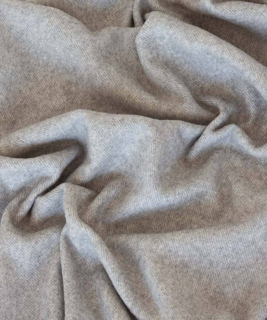 Cashmere Merino Wool Throw Blanket | Grey · 200 × 140 cm