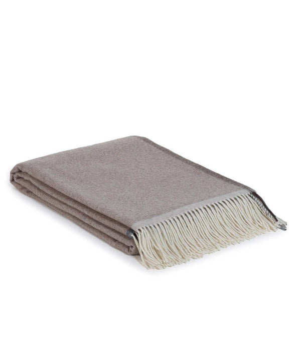 Merino Wool Throw Blanket | Taupe — L'Officina General Store