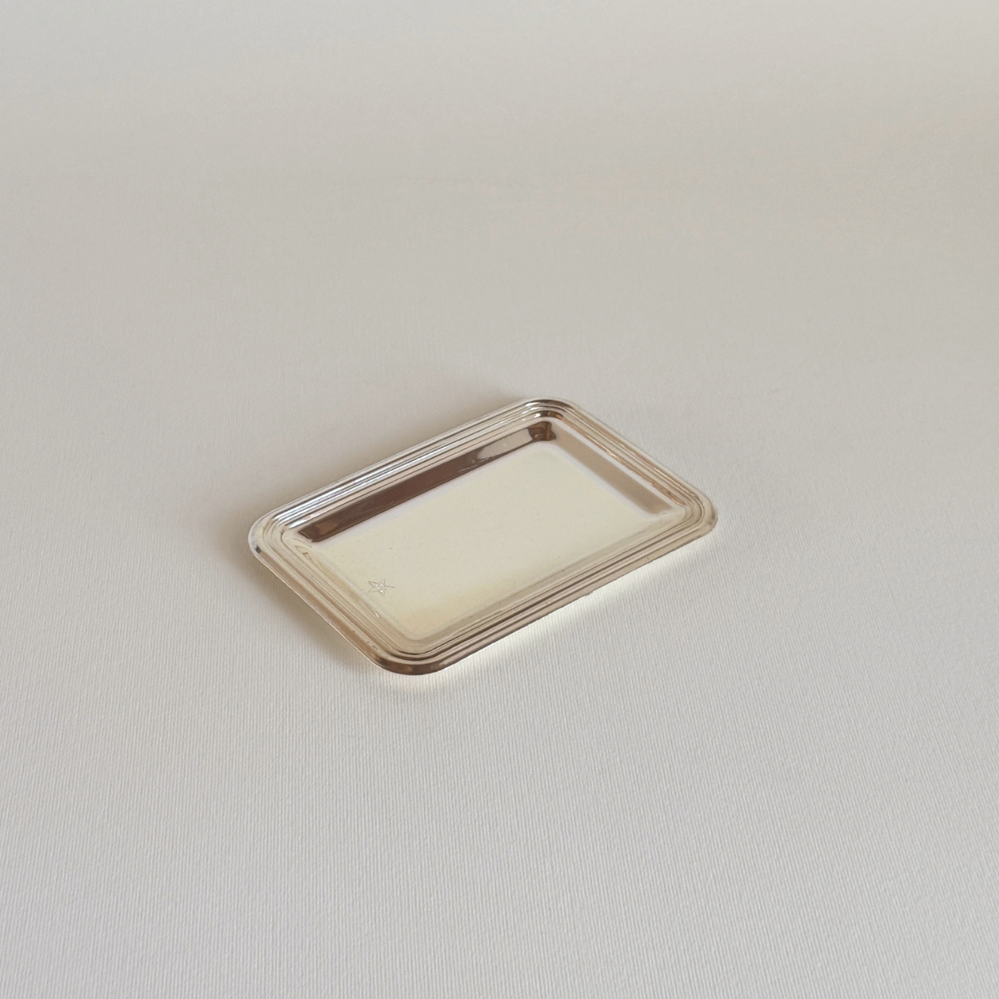 Coupelle Rectangulaire en Métal Argenté | 11,5 × 8 cm