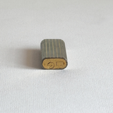 1980s Swiss Cartier table lighter in silver stainless steel and gold plate, with its original box