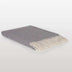 Grey wool throw blanket by MoST in a cashmere merino blend, 200 x 140 cm, shown folded