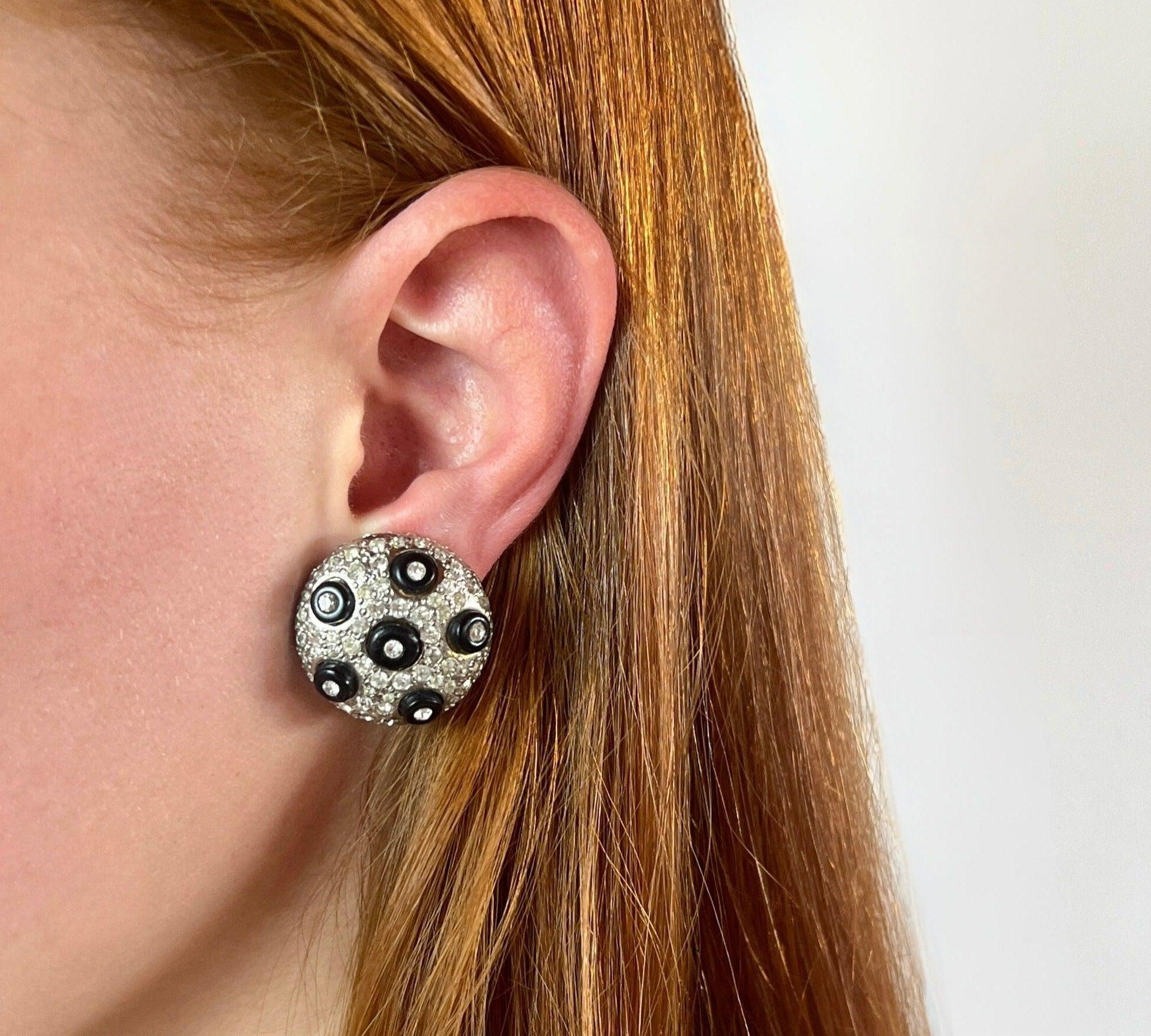 Valentino Garavani I Crystal Couture earrings I 1980s - L'Officina General Store