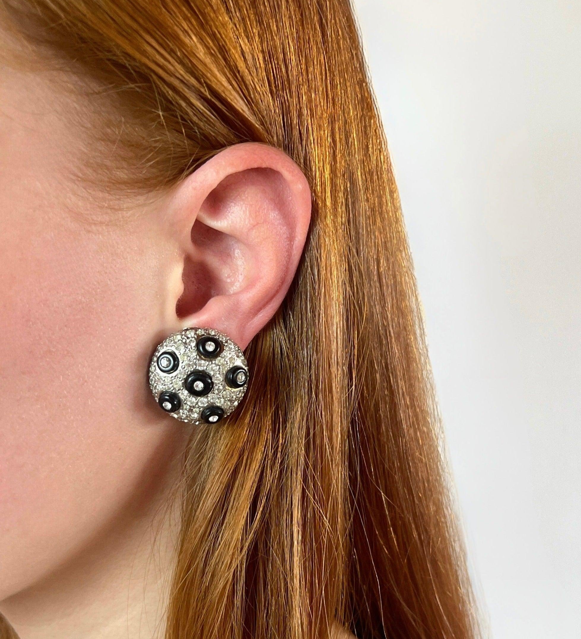 Valentino Garavani I Crystal Couture earrings I 1980s - L'Officina General Store