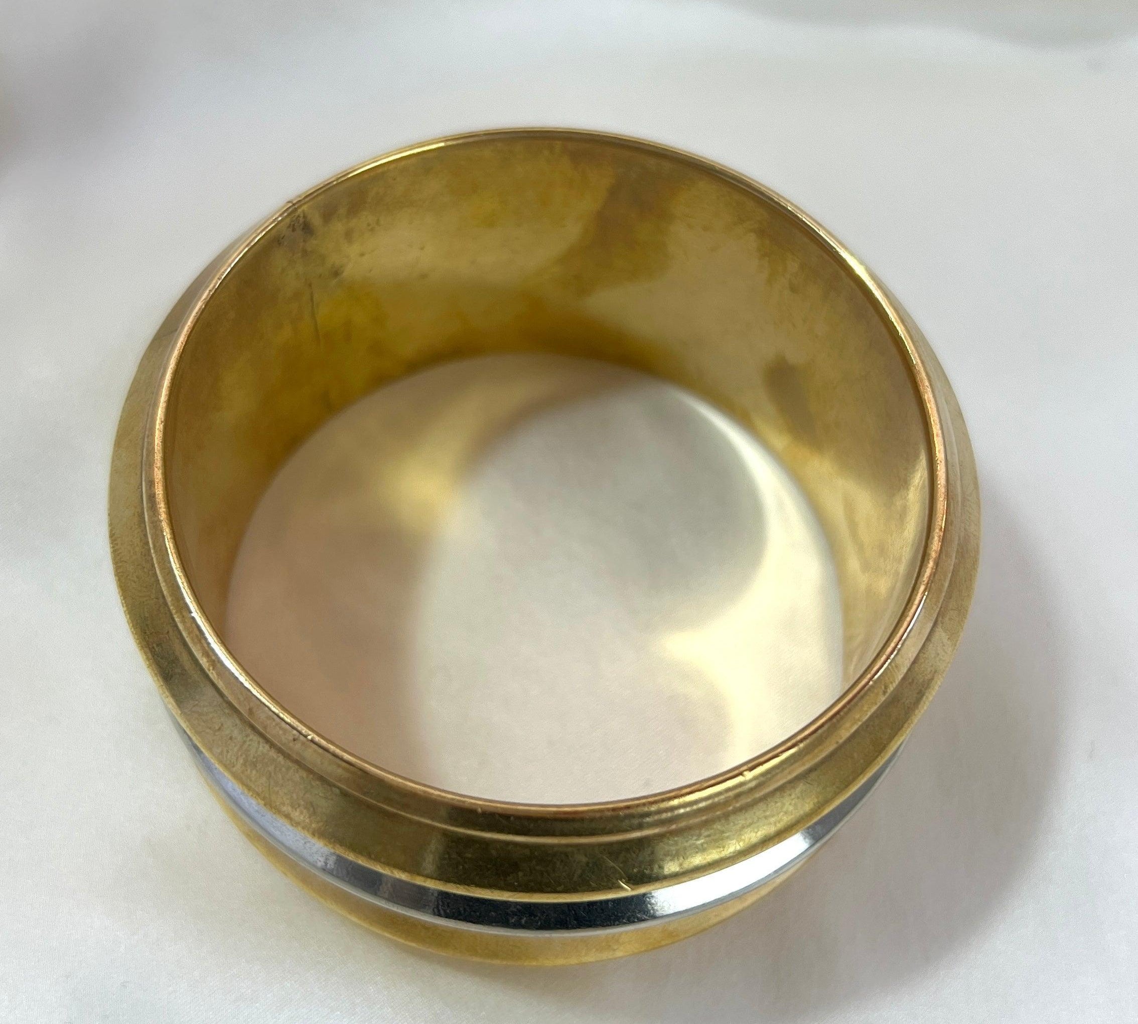Monochrome and Brass Statement Bangle - L'Officina General Store