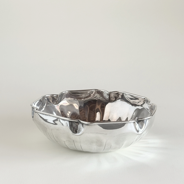 Cassetti Silver Plated Bowl | Flower Form · 22 cm, 1980s — L'Officina General Store