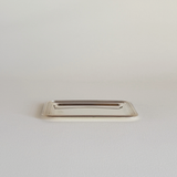 Coppetta Rettangolare in Metallo Argentato | 11,5 × 8 cm