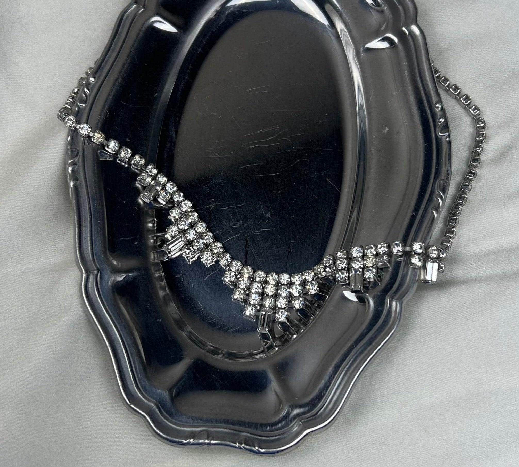 RHINESTONE SHORT NECKLACE I Vintage - L'Officina General Store