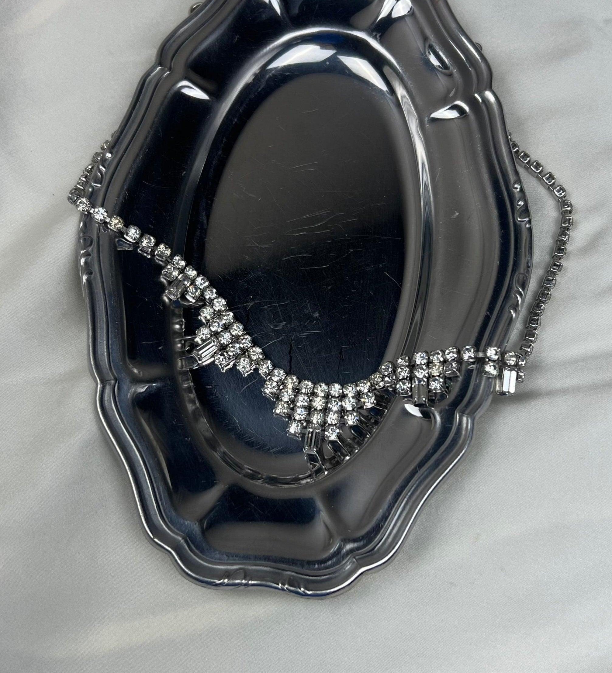 RHINESTONE SHORT NECKLACE I Vintage - L'Officina General Store