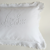 Federe con pizzo | Monogramma AG · Set di 2