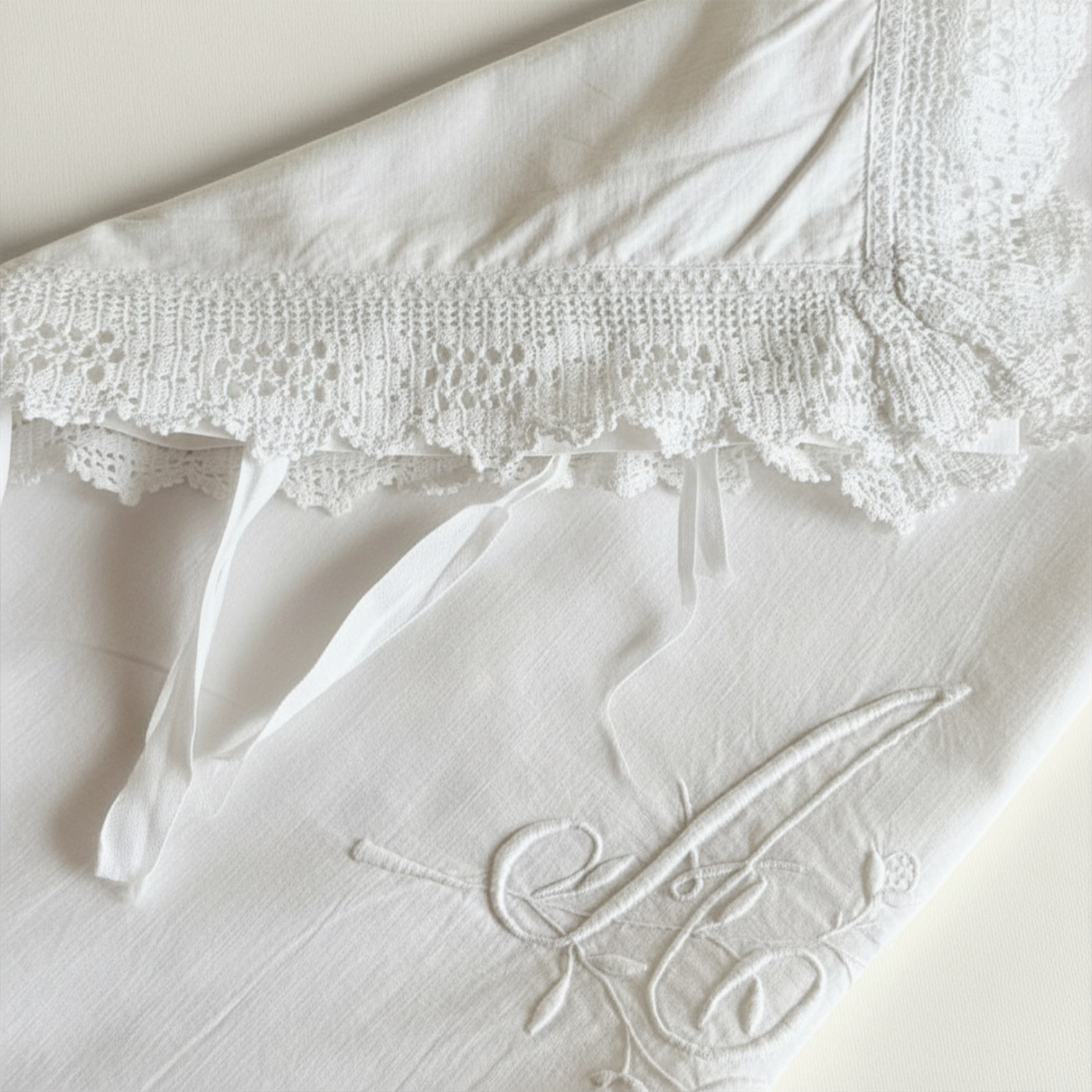 Federe con pizzo | Monogramma AG · Set di 2