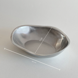 1970s AMC Italian brushed stainless steel bowl with minimalist design