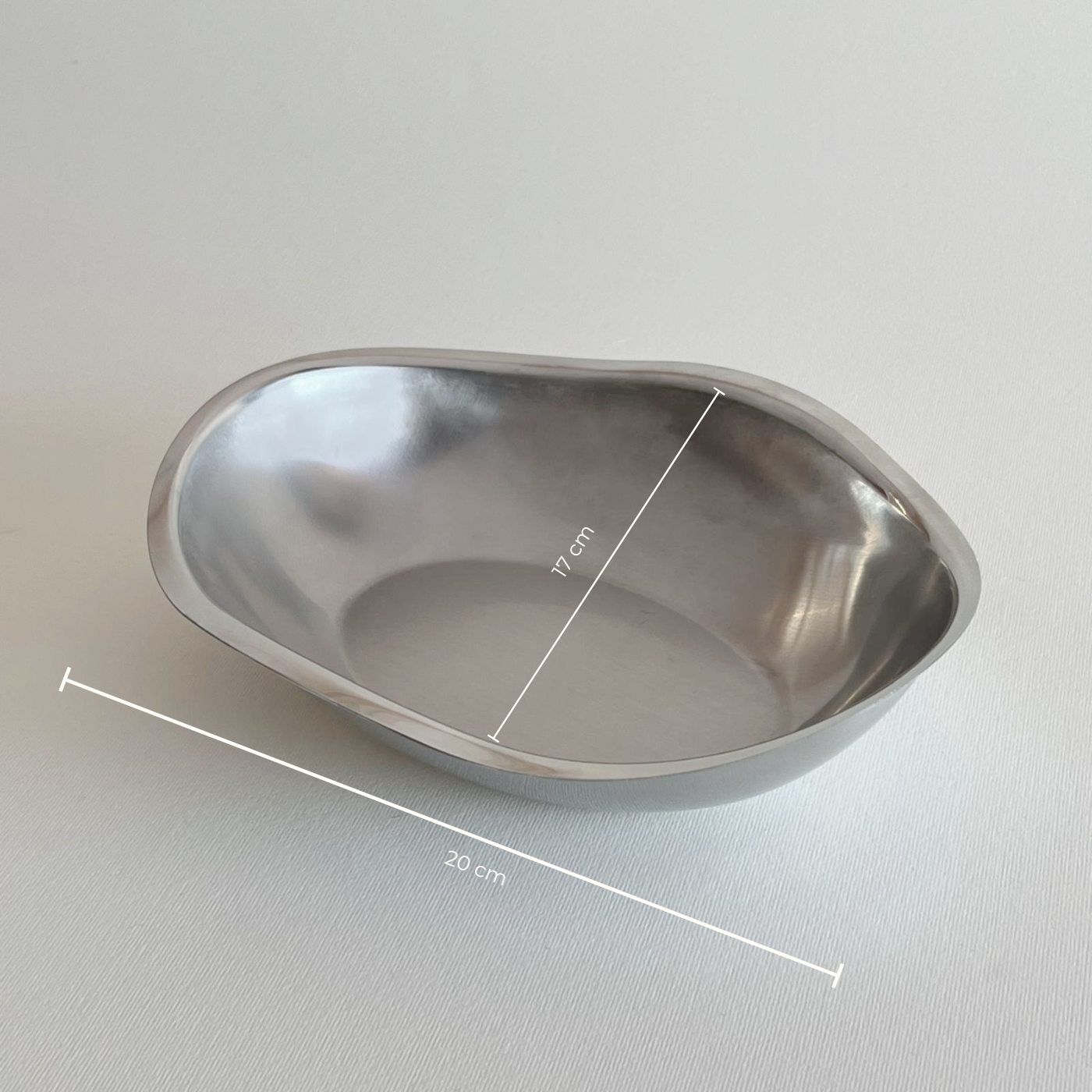 1970s AMC Italian brushed stainless steel bowl with minimalist design