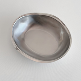 1970s AMC brushed stainless steel Italian bowl with minimalist design