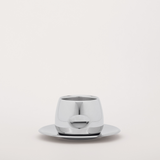 AMC Metal coffee cup and Saucer I Art Design