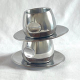 AMC Metal coffee cup and Saucer I Art Design - L'Officina General Store