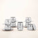 Polished AMC metal creamer from 1970s Italian Art Design Collection, stainless steel, minimalist style