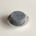 Close-up of Volterra alabaster dish showing unique stone patterns