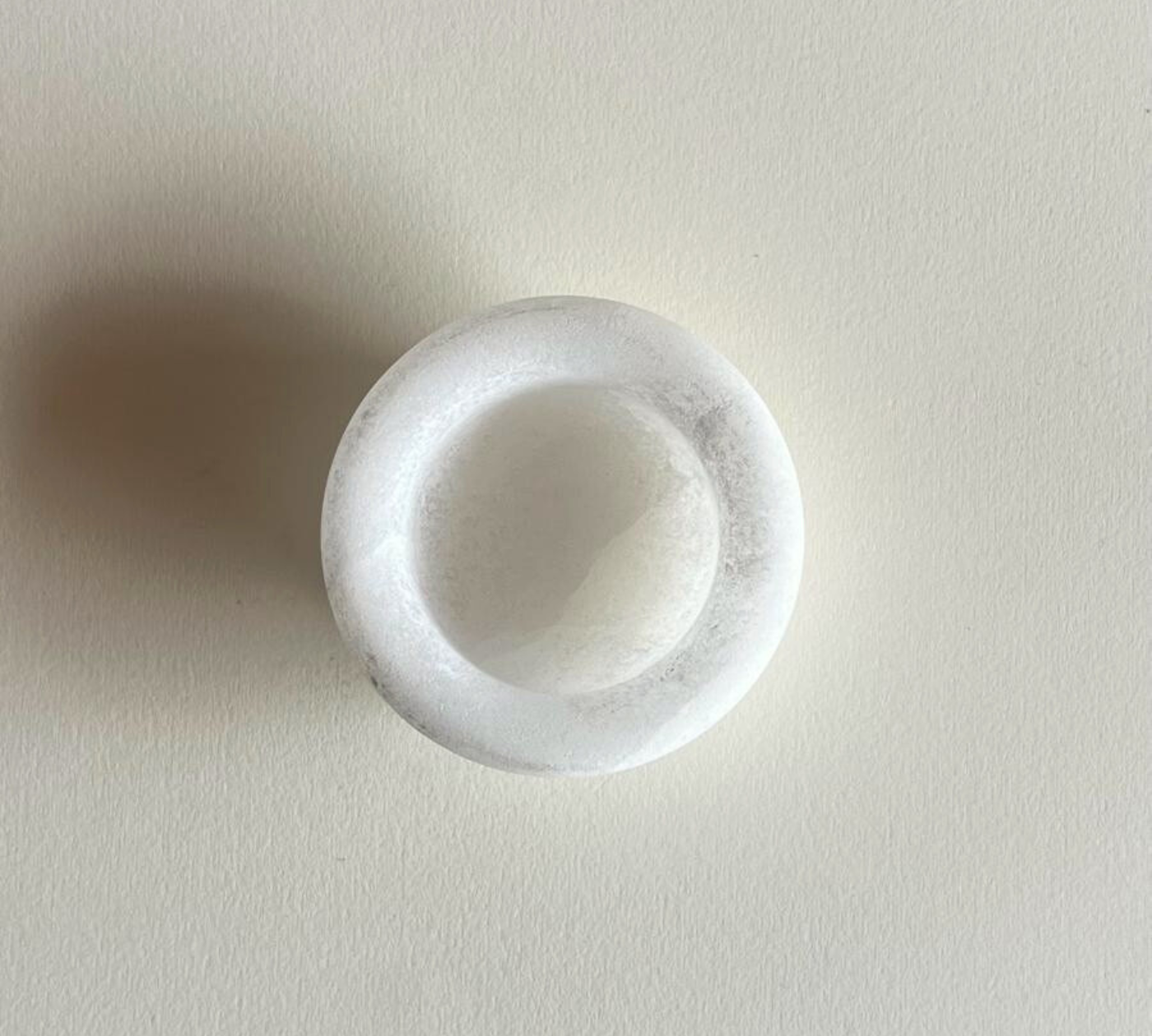 Natural stone alabaster tray with unique veining