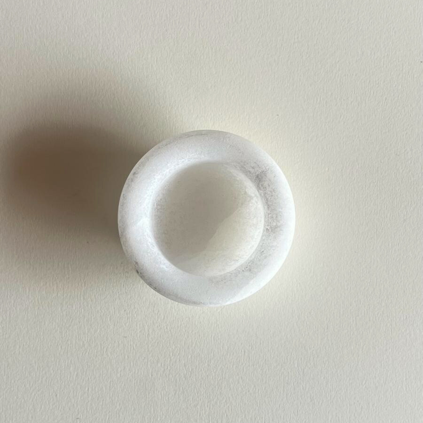 Natural stone alabaster tray with unique veining