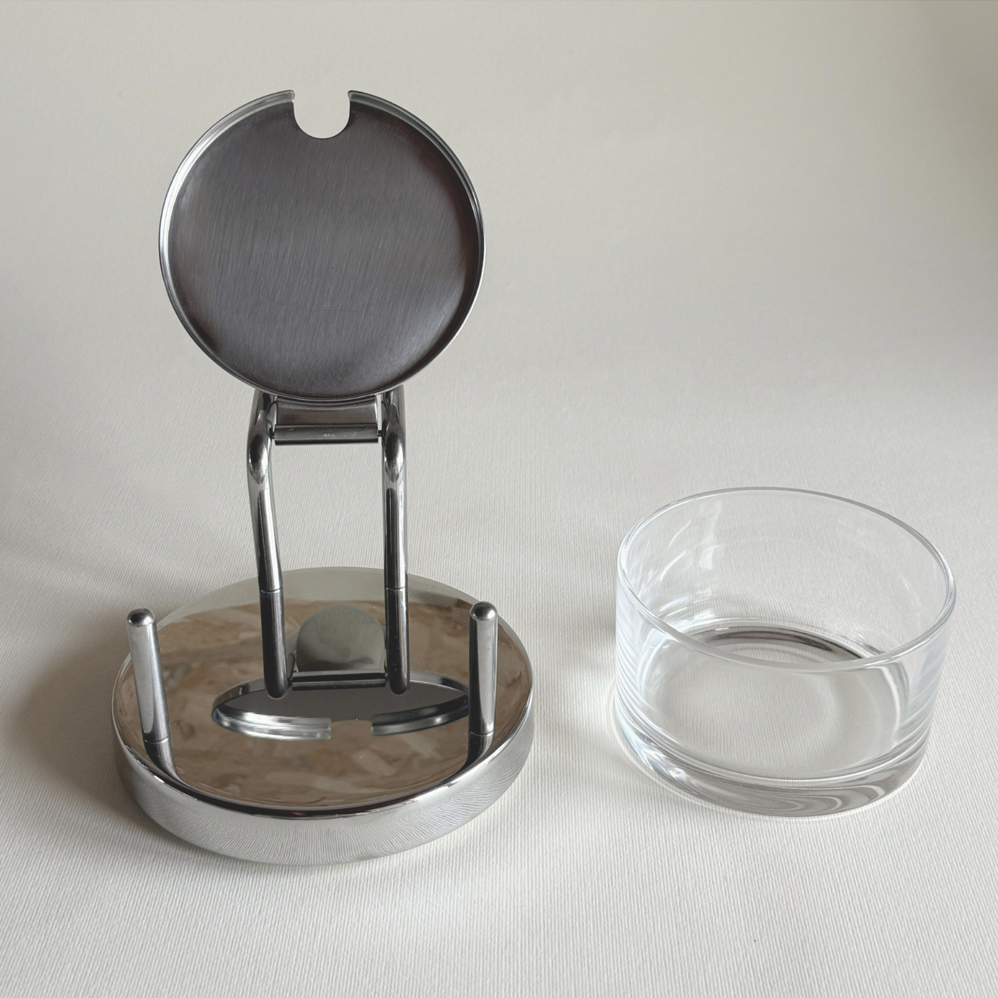 Alessi 5071 cheese bowl ettore sottsass Metal and Glass 8003299009022