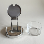 Alessi 5071 cheese bowl ettore sottsass Metal and Glass 8003299009022